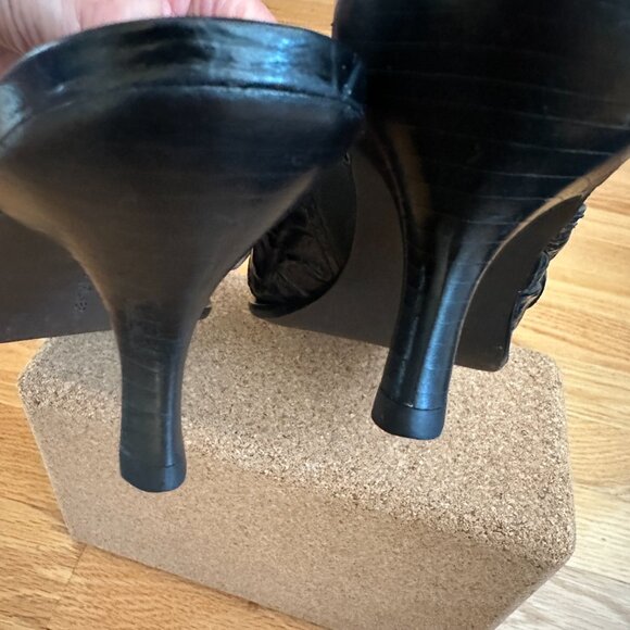 Cole Haan Black Mules with Buckle Detail - Picture 8 of 14